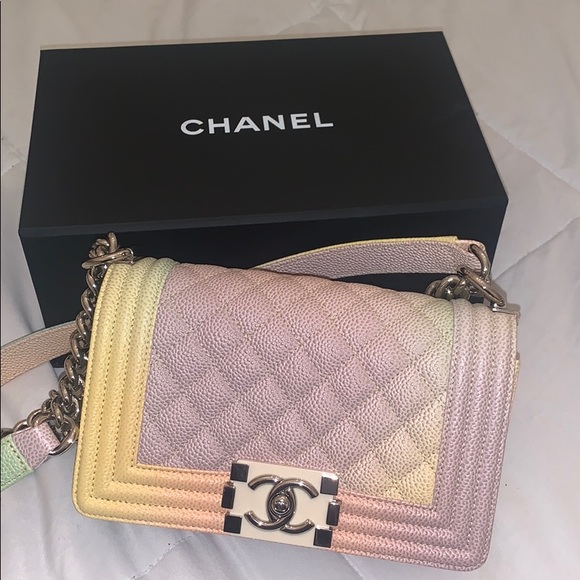 CHANEL Handbags - RARE! Chanel Multi-Color/Rainbow Small Boy Bag.